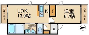 シャーメゾン今津中Aの物件間取画像